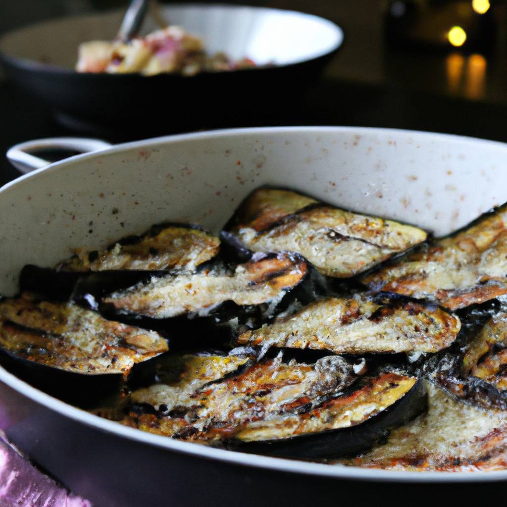 Photo illustrant la recette de : Aubergines grillées au parmesan