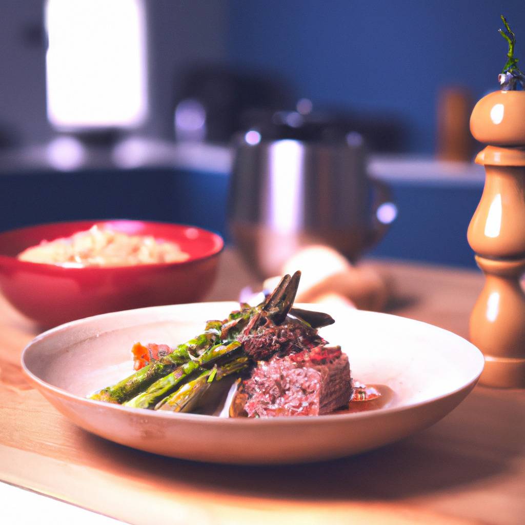 Photo illustrating the recipe from : Beef with asparagus