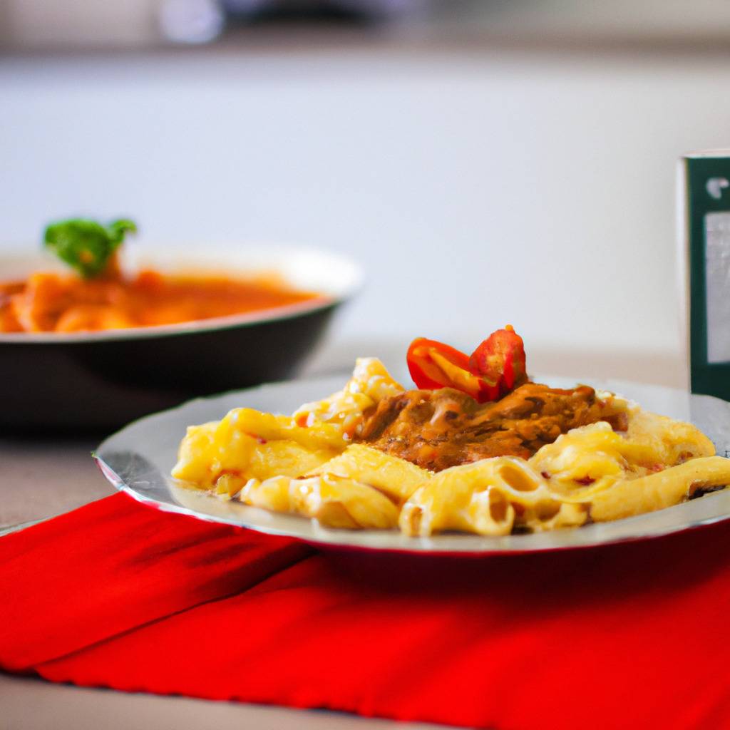 Foto que ilustra la receta de : Ternera con pasta y salsa de tomate