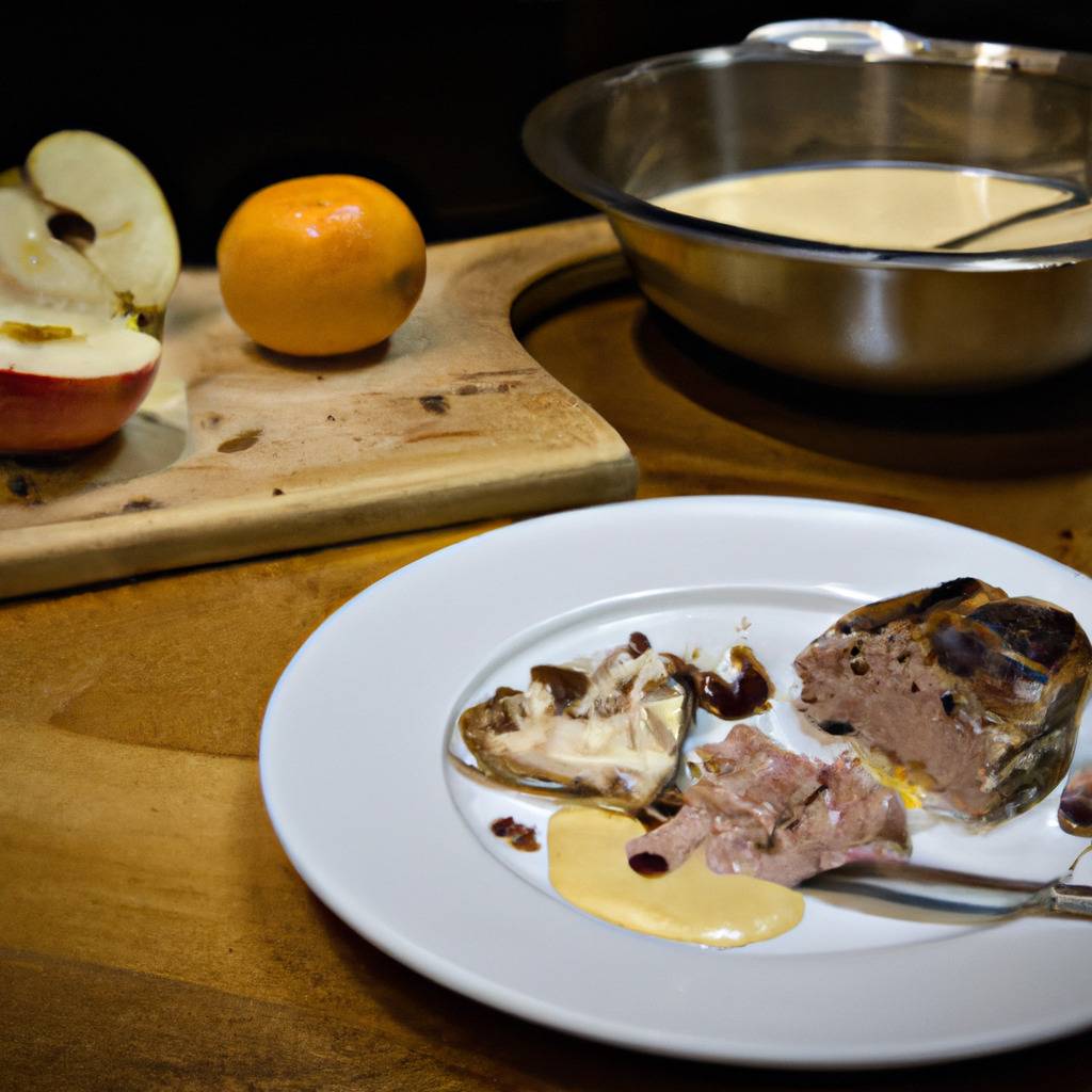 Photo illustrating the recipe from : White pudding with apples