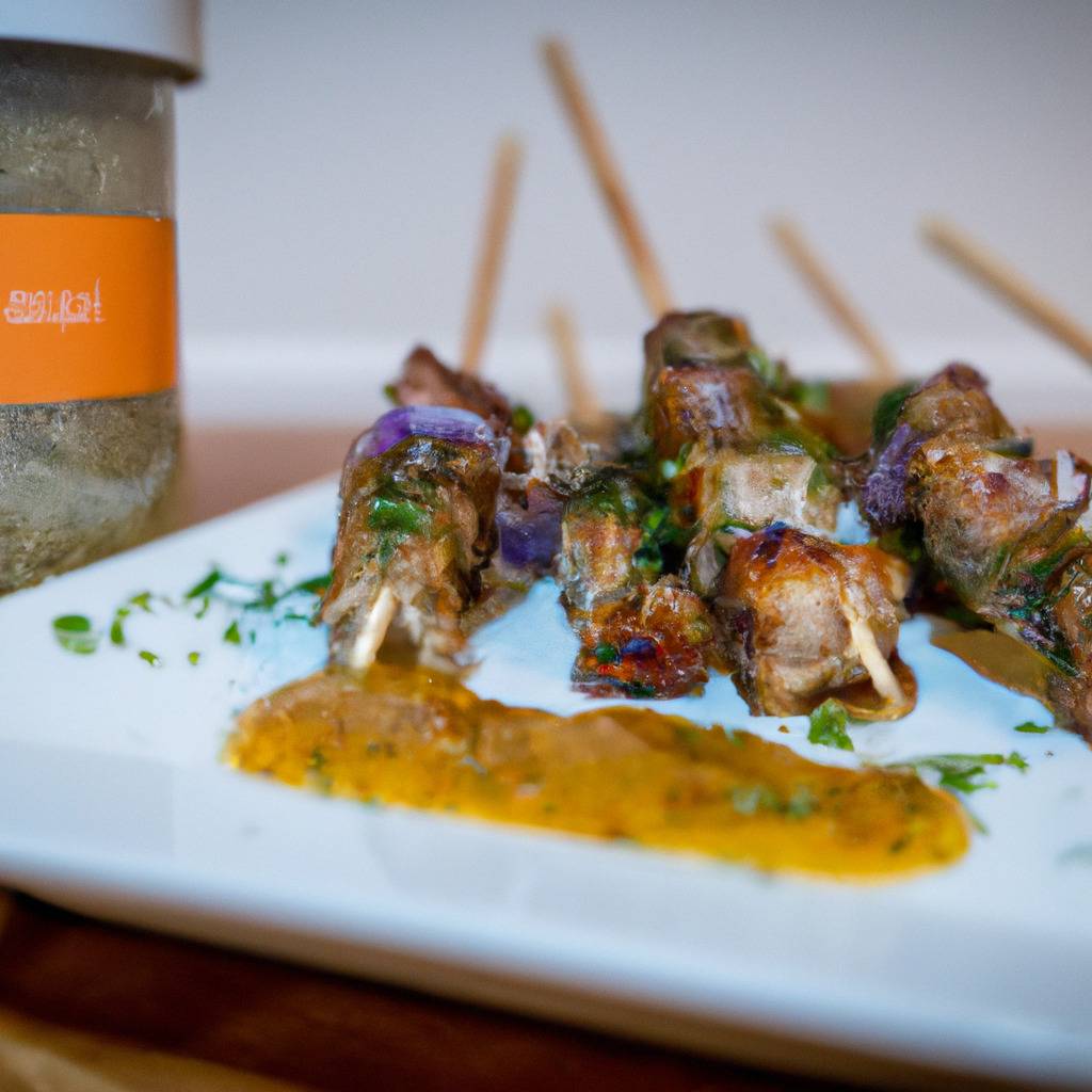 Photo illustrating the recipe from : Marinated beef skewers