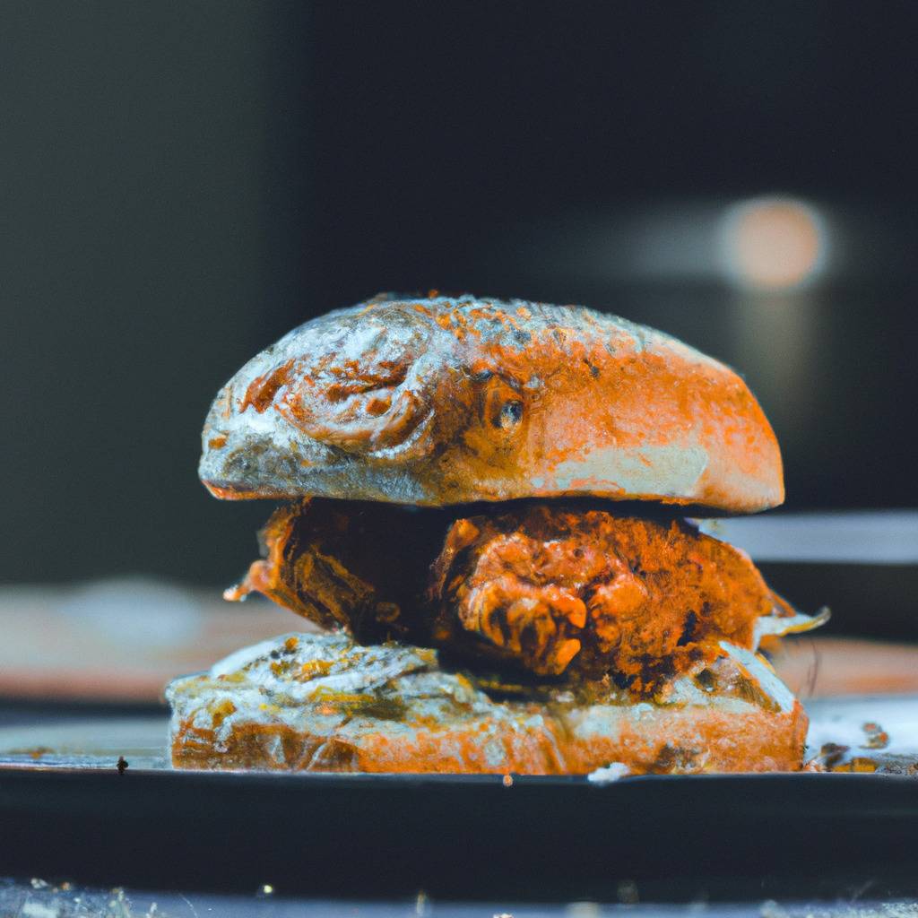 Foto che illustra la ricetta da : Hamburger di pollo croccante