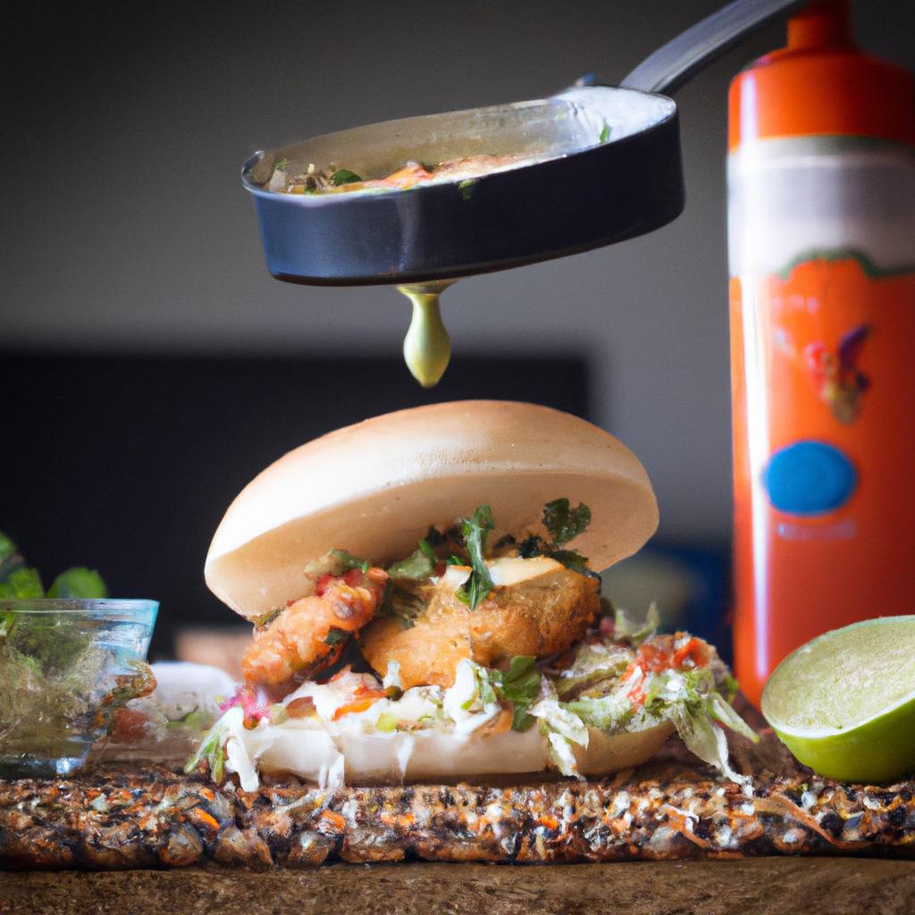Foto che illustra la ricetta da : Hamburger di pollo marinato con coriandolo e lime