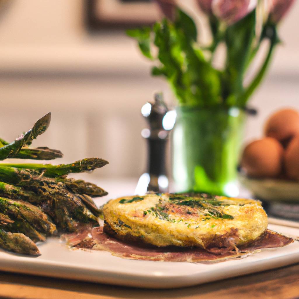 Photo illustrant la recette de : Cake aux asperges et jambon cru