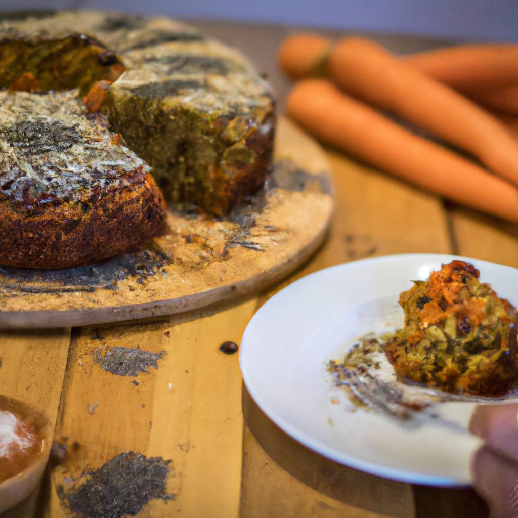 Fotografia que ilustra a receita de : Bolo de cenoura e sementes de sésamo