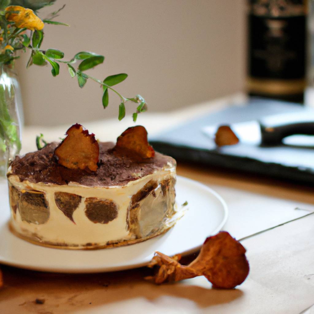 Fotografia que ilustra a receita de : Bolo de cogumelos selvagens e trufas