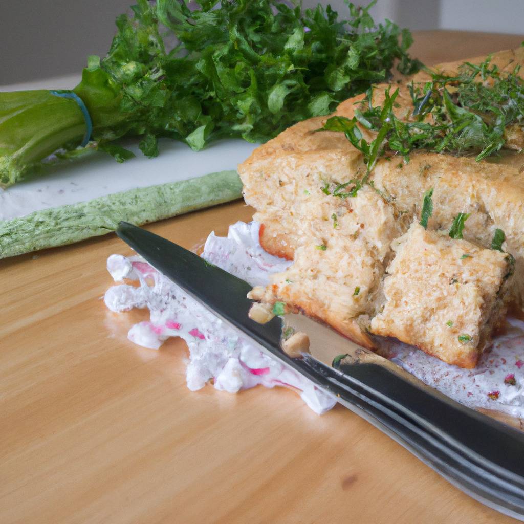 Foto che illustra la ricetta da : Torta di erbe fresche (erba cipollina, prezzemolo, cipollotti)