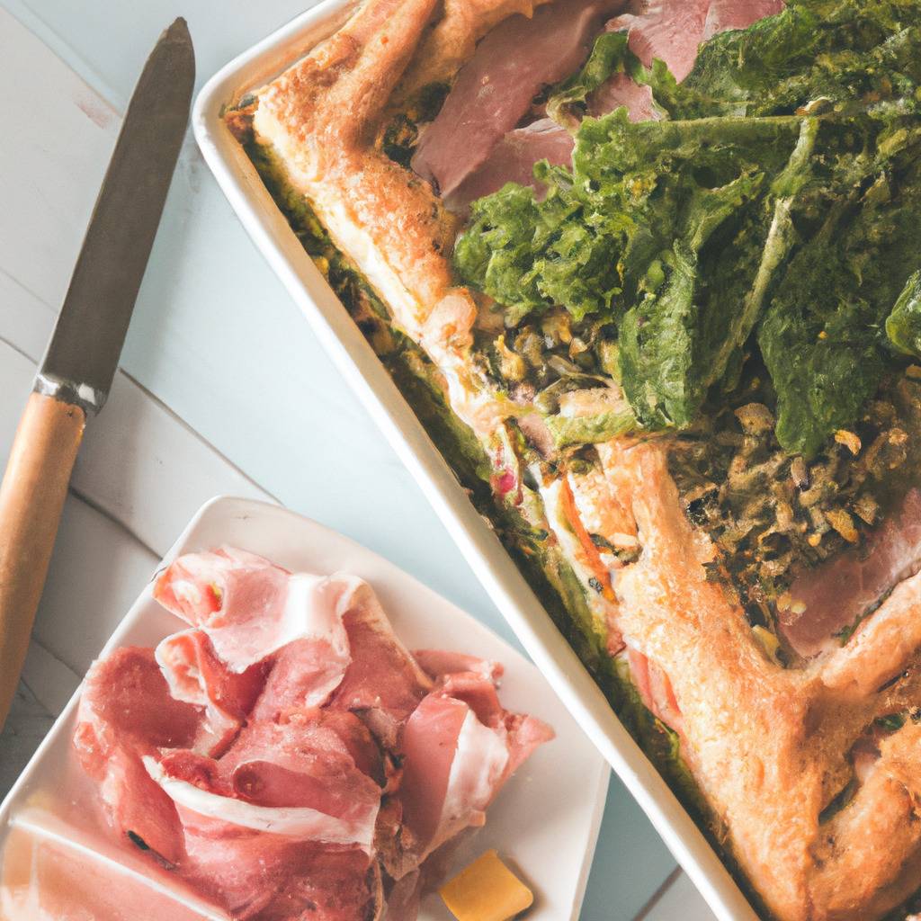 Foto che illustra la ricetta da : Torta di prosciutto, formaggio ed erbe di Provenza