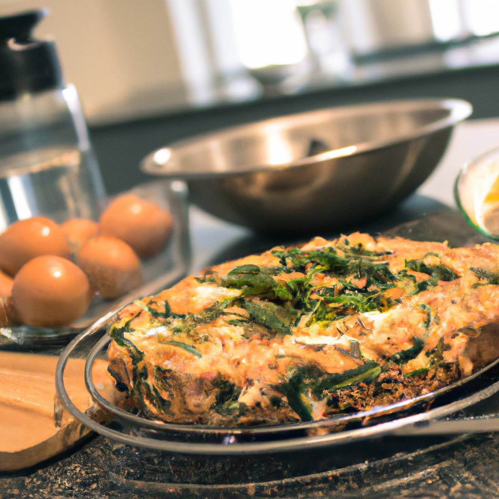 Photo illustrating the recipe from : Salmon and spinach cake