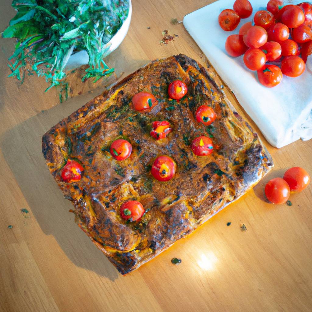 Foto que ilustra la receta de : Tarta de tomate y hierbas de Provenza