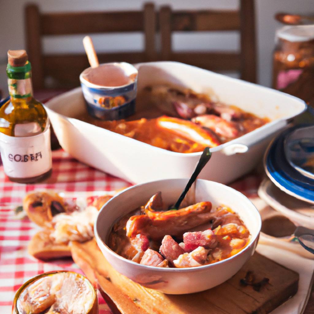 Foto que ilustra la receta de : Cassoulet con cerdo y salchichas