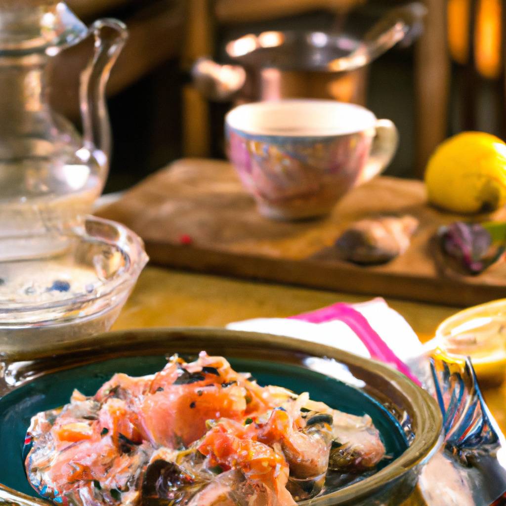 Fotografia que ilustra a receita de : Chucrute de marisco com salmão fumado e arinca