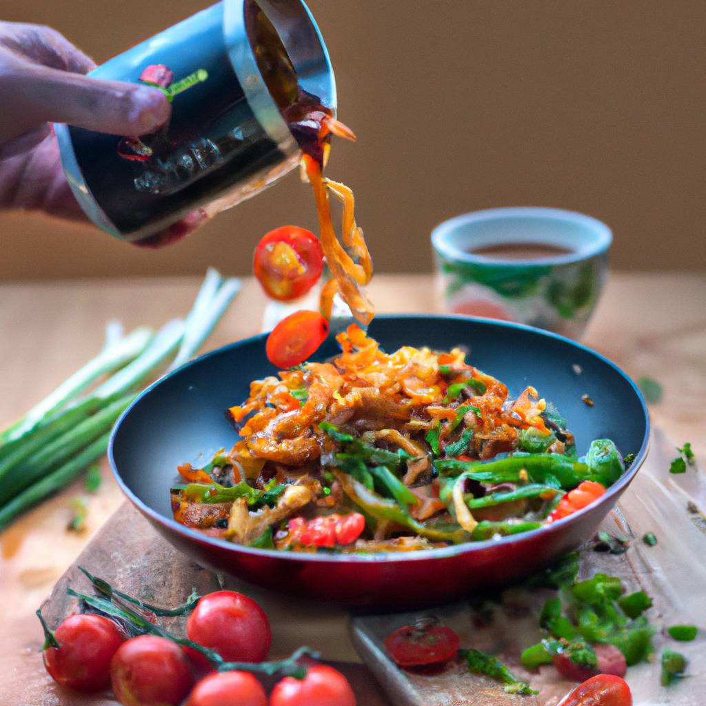 Foto que ilustra la receta de : Chow mein vegano con verduras