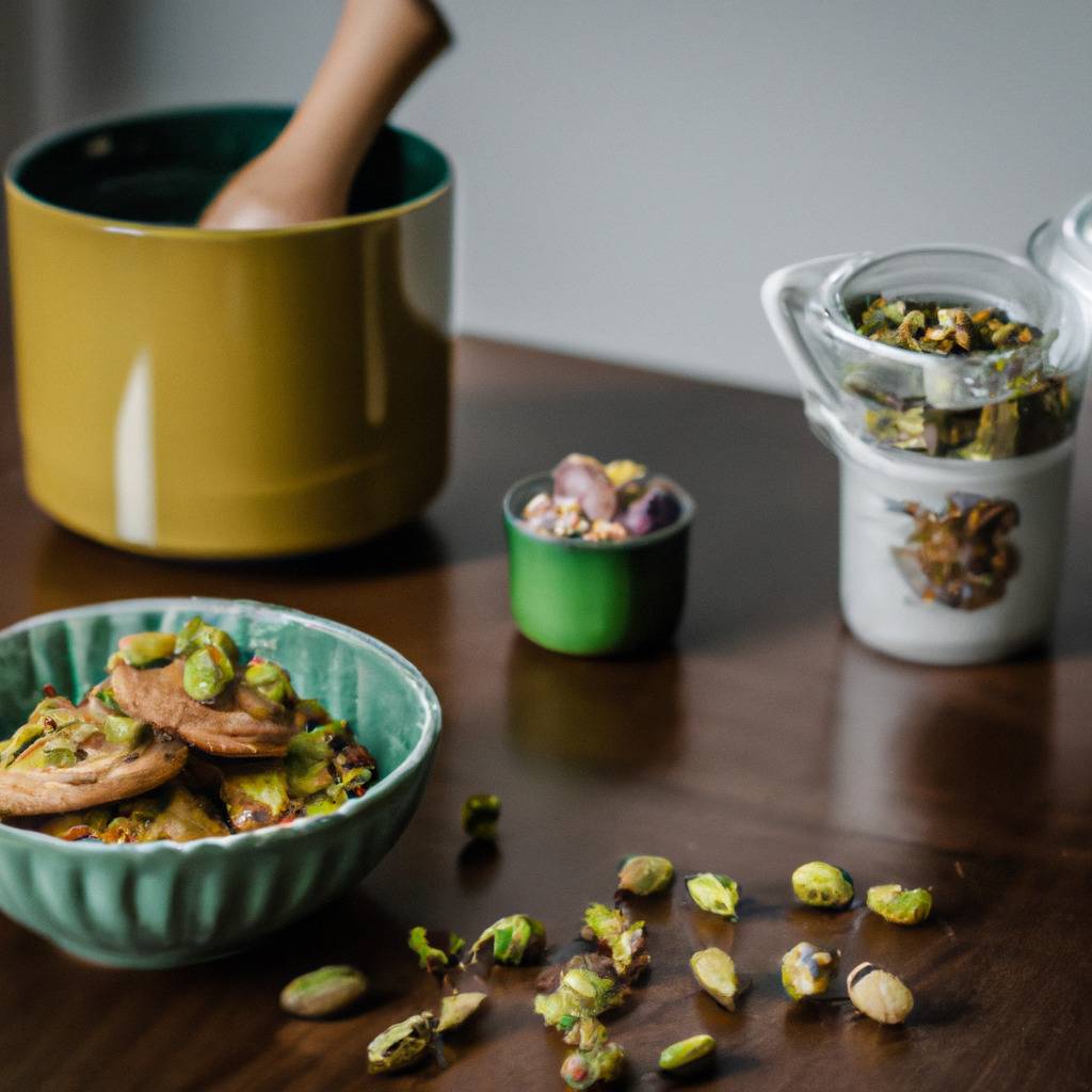 Photo illustrating the recipe from : Cardamom and pistachio cookies