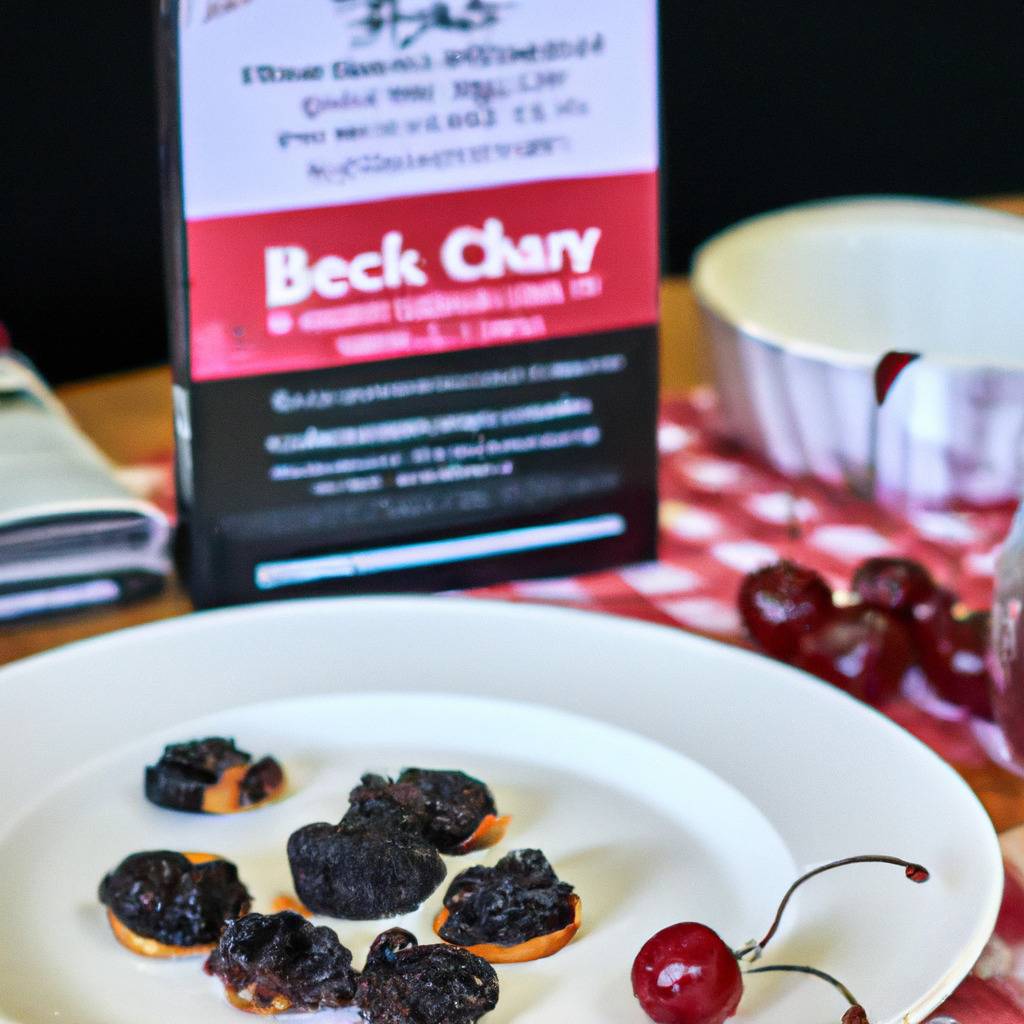 Photo illustrating the recipe from : Black cherry compote cookies