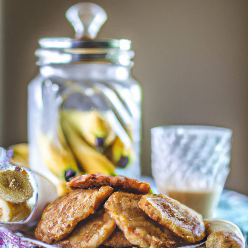 Photo illustrating the recipe from : Peanut cream and banana cookies