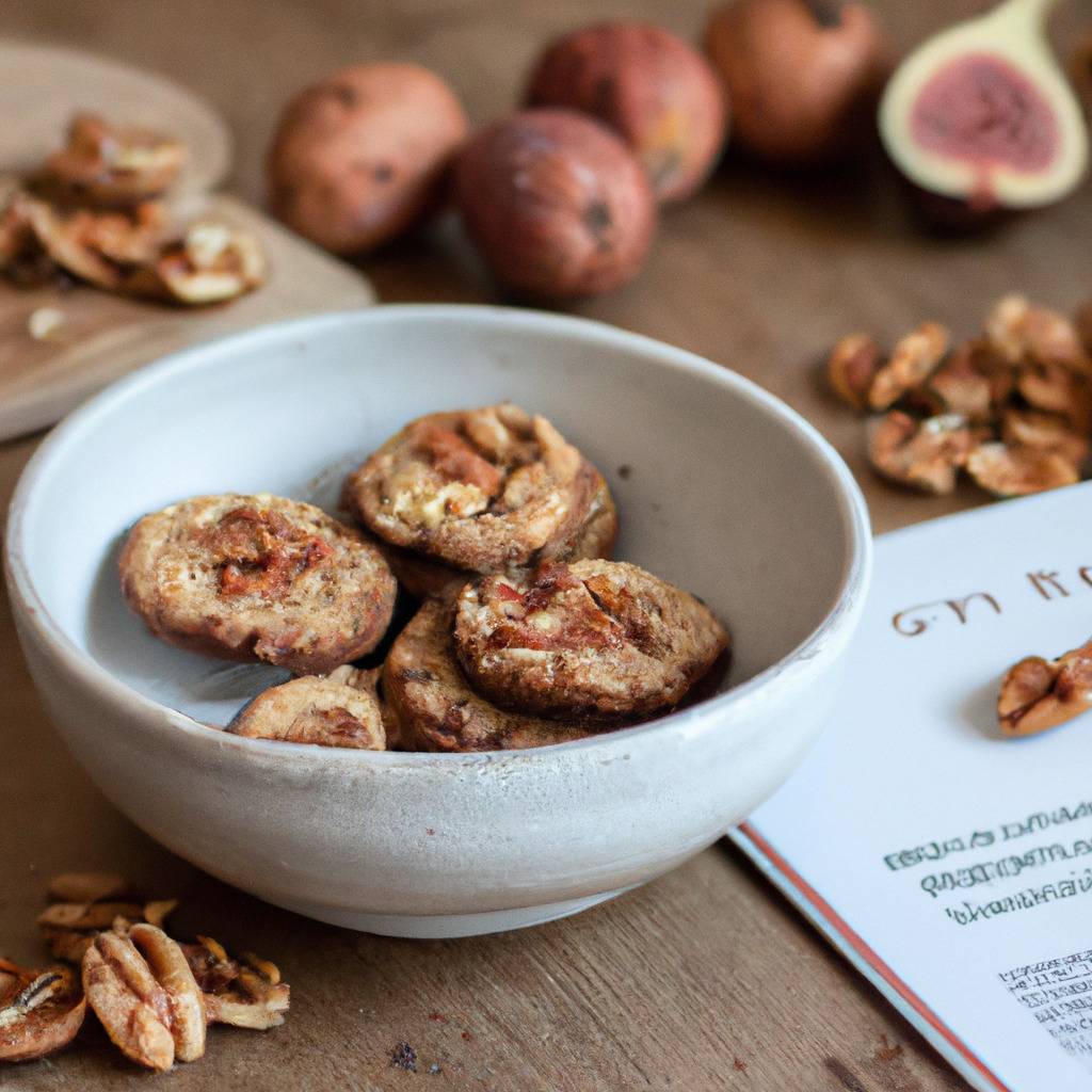 Photo illustrating the recipe from : Fig and walnut cookies