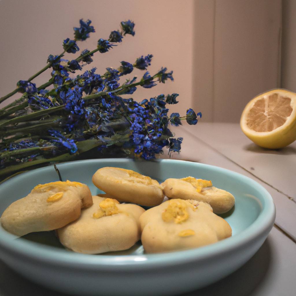 Photo illustrating the recipe from : Lavender and lemon cookies