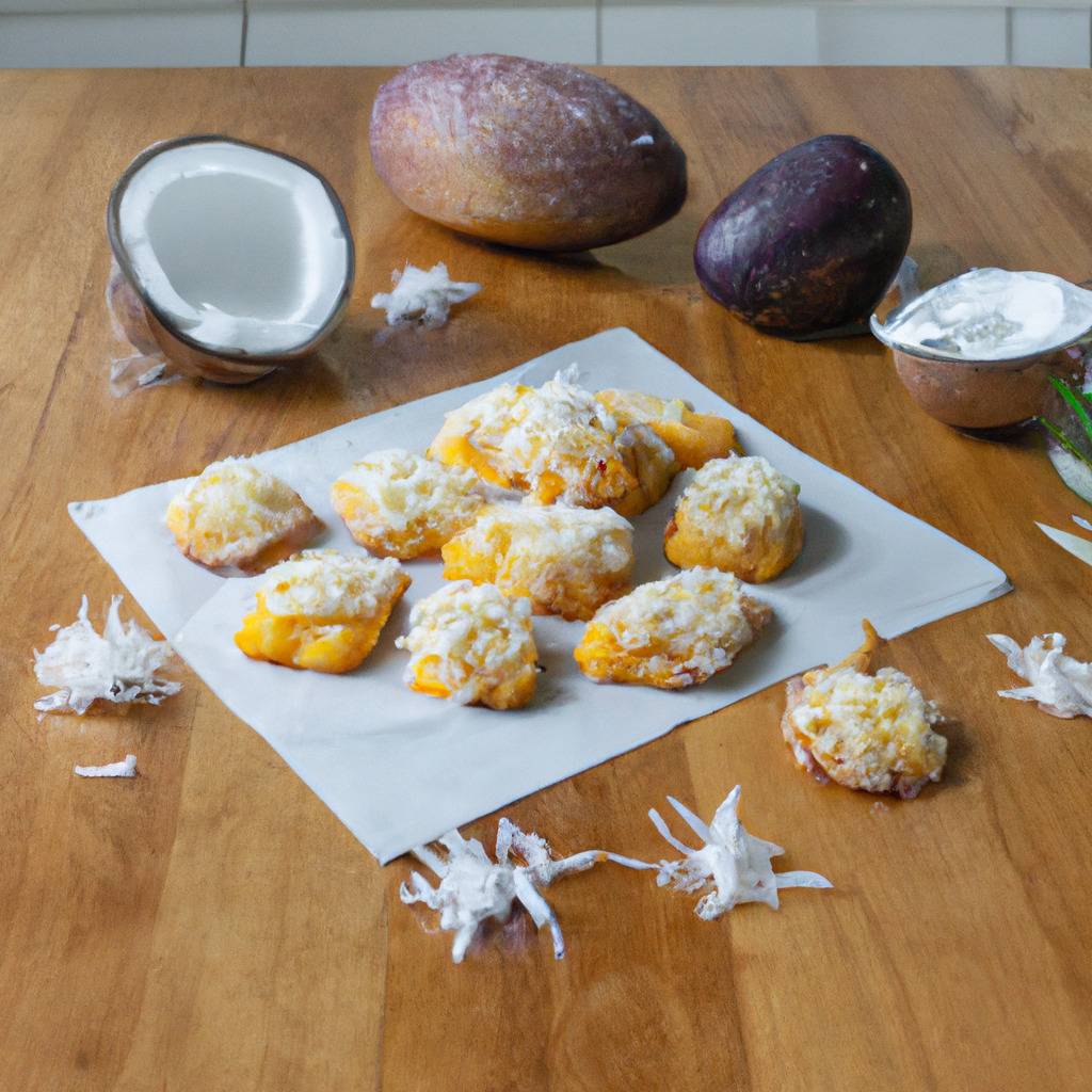 Photo illustrating the recipe from : Dried mango and coconut cookies