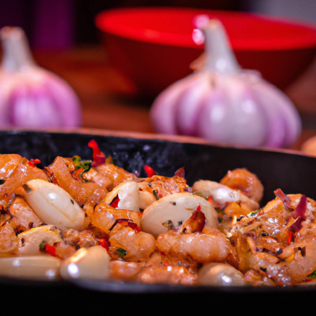 Foto que ilustra la receta de : Gambas salteadas con mantequilla de ajo