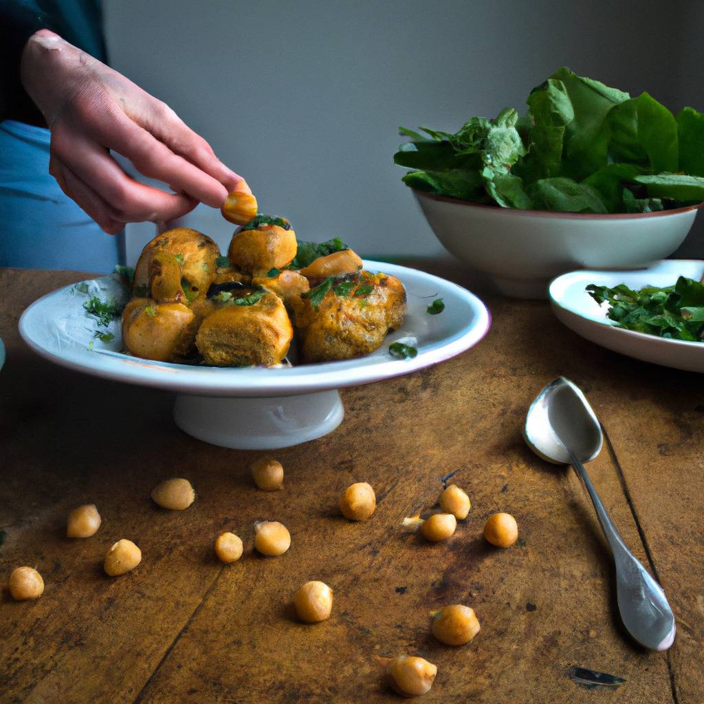 Foto que ilustra la receta de : Croquetas de garbanzos y espinacas