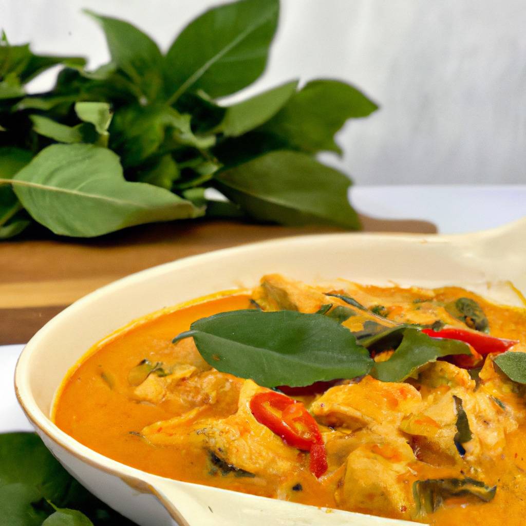 Photo illustrating the recipe from : Chicken curry with coconut milk and vegetables