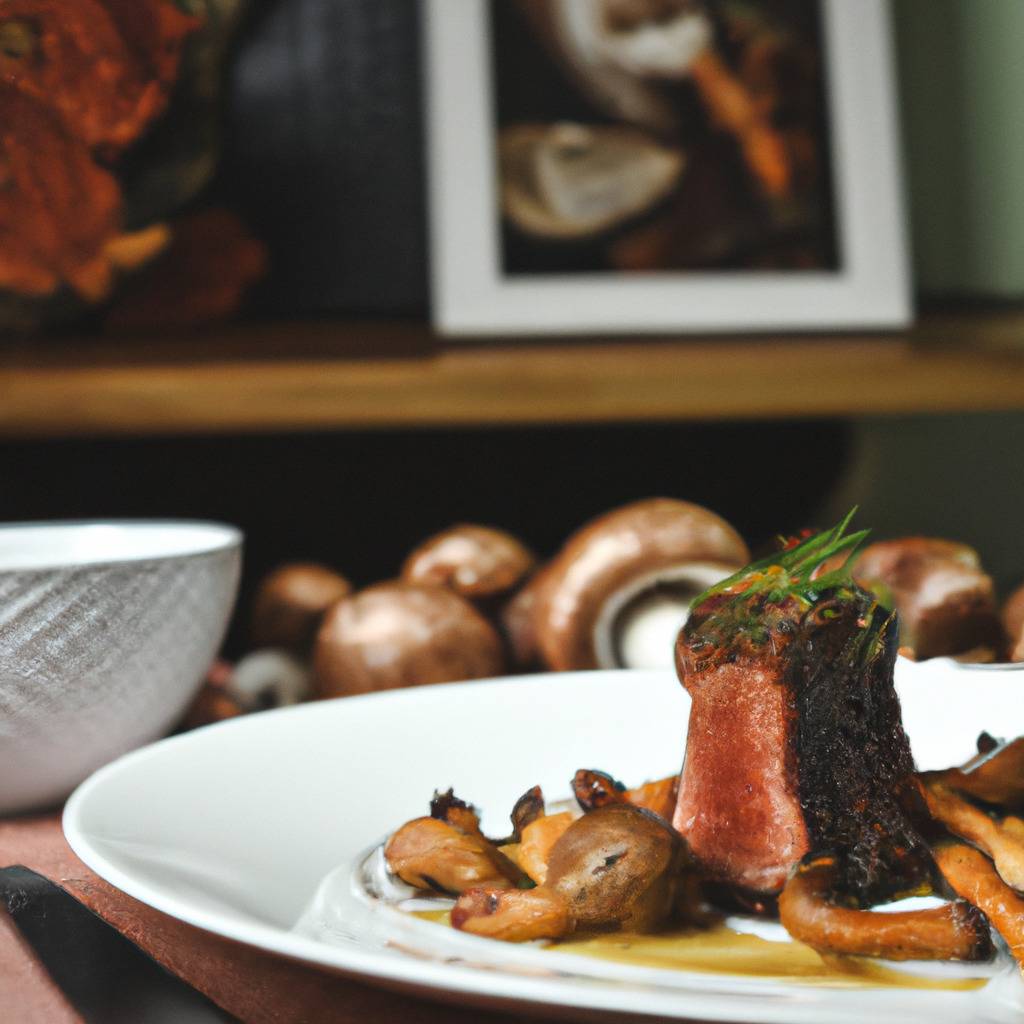 Foto que ilustra la receta de : Filete mignon de cerdo con setas silvestres