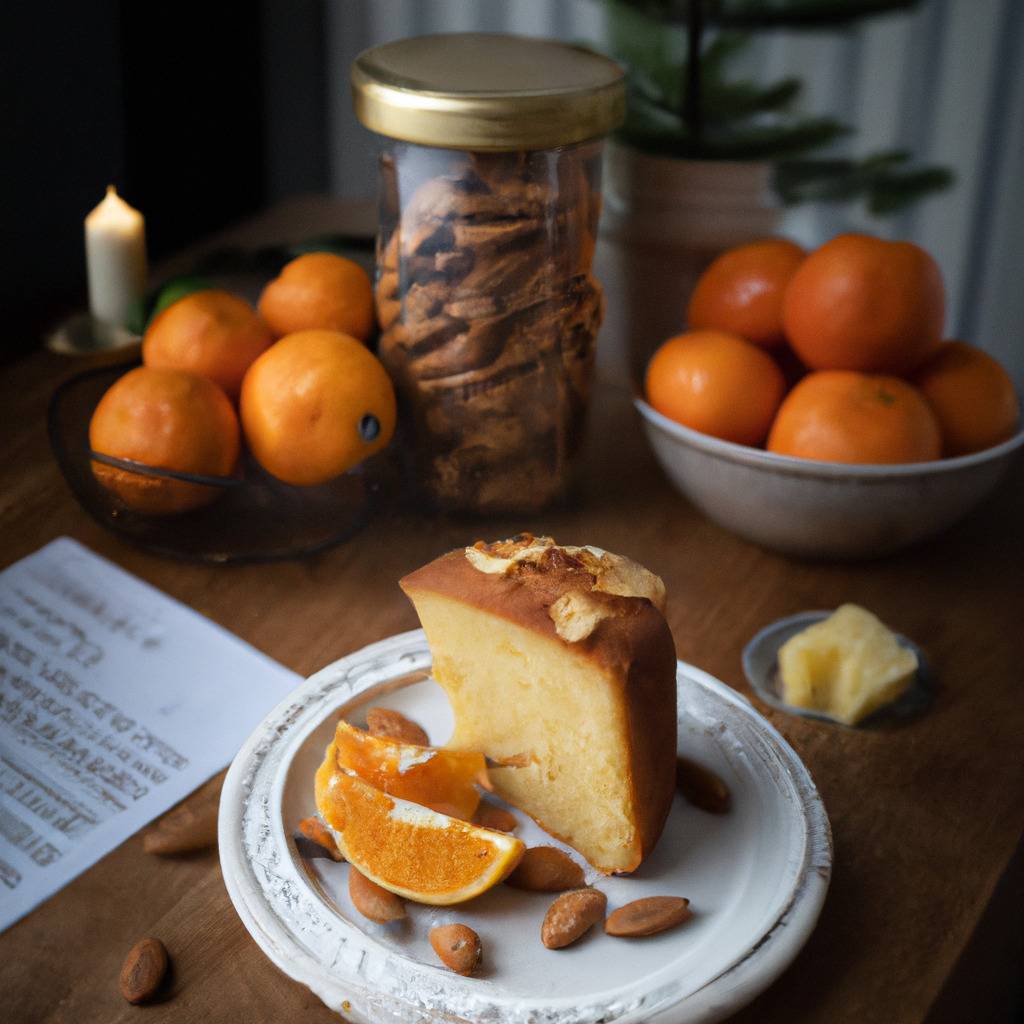 Photo illustrating the recipe from : Almond and orange cake