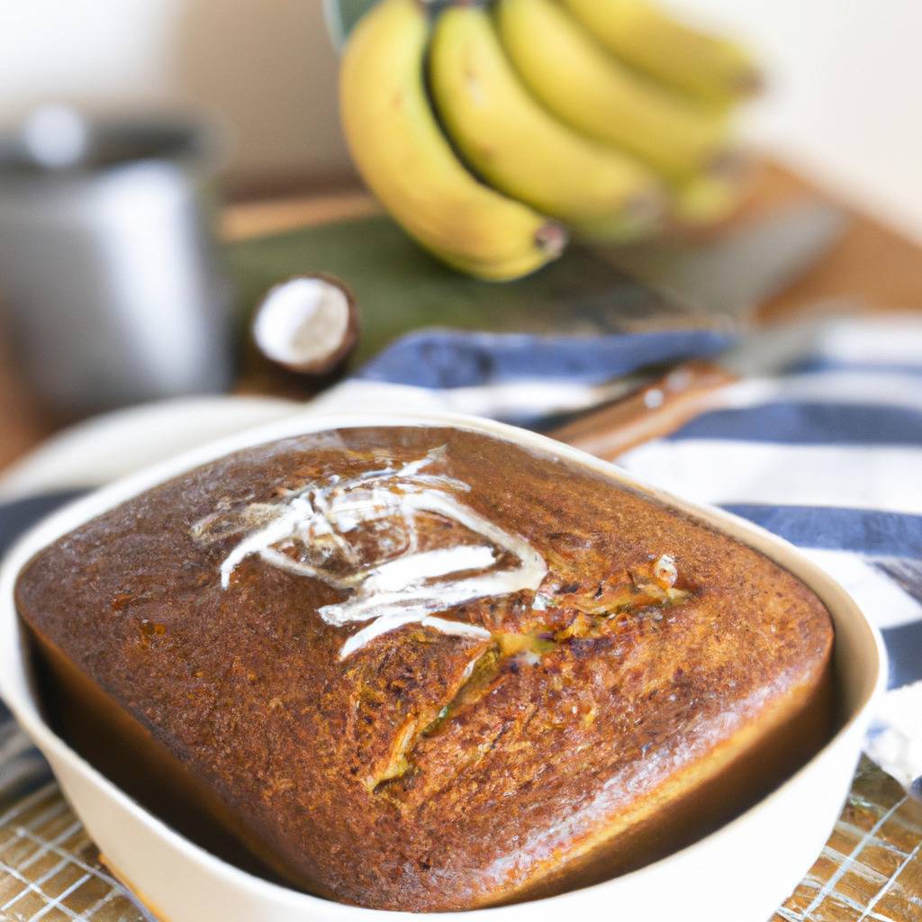 Photo illustrant la recette de : Gâteau à la banane et à la noix de coco