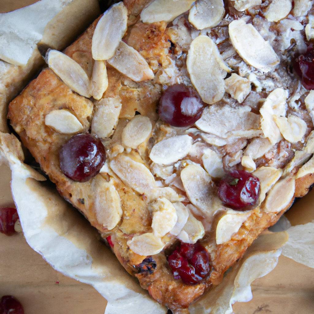 Foto que ilustra la receta de : Tarta de cerezas y almendras