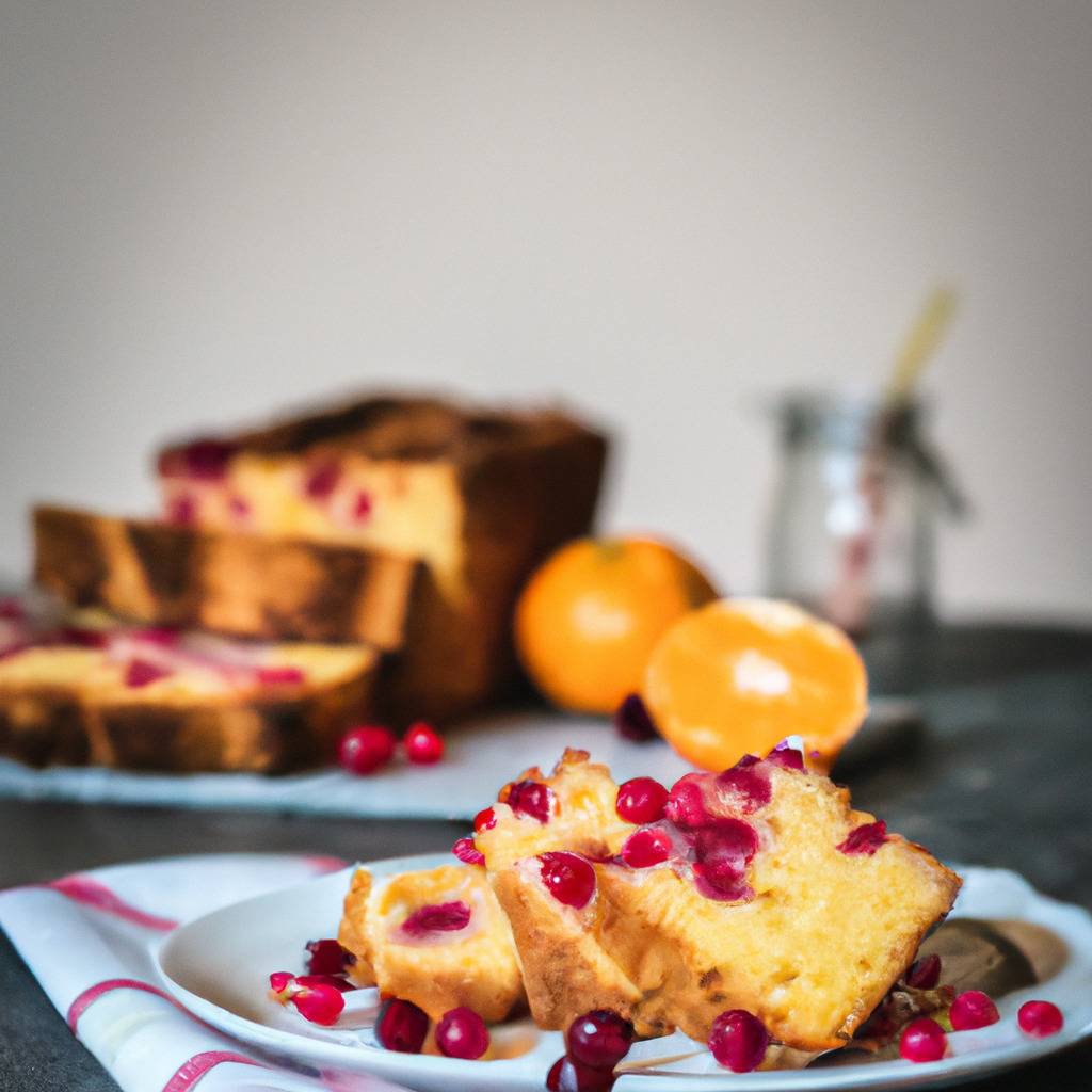 Foto che illustra la ricetta da : Torta ai mirtilli rossi e arancia