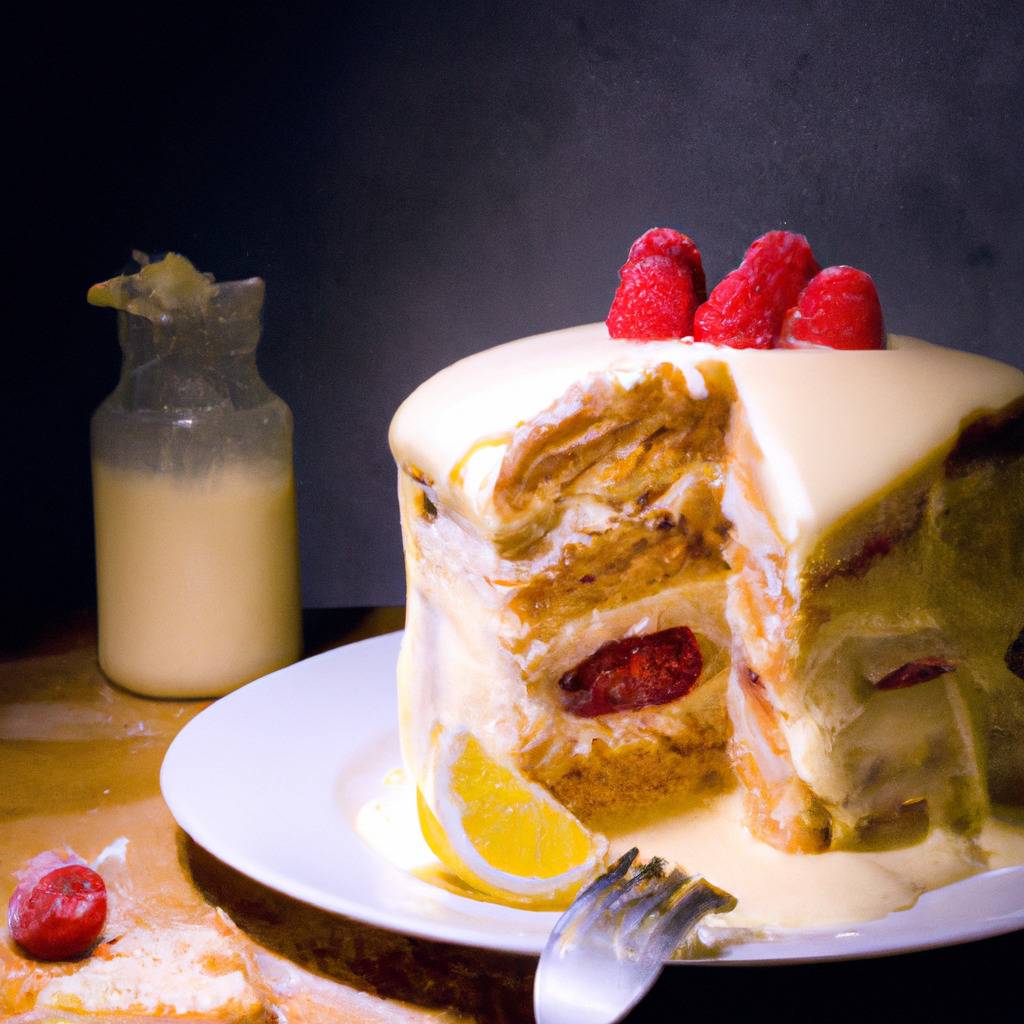 Foto che illustra la ricetta da : Torta alla panna fresca