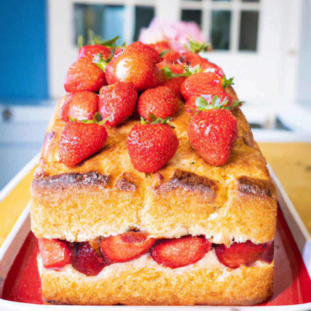 Fotografia que ilustra a receita de : Bolo de morango