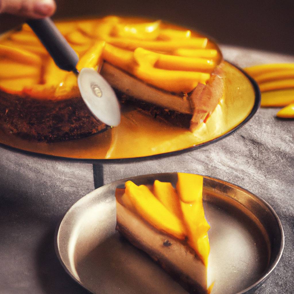 Foto que ilustra la receta de : Tarta de queso con mango