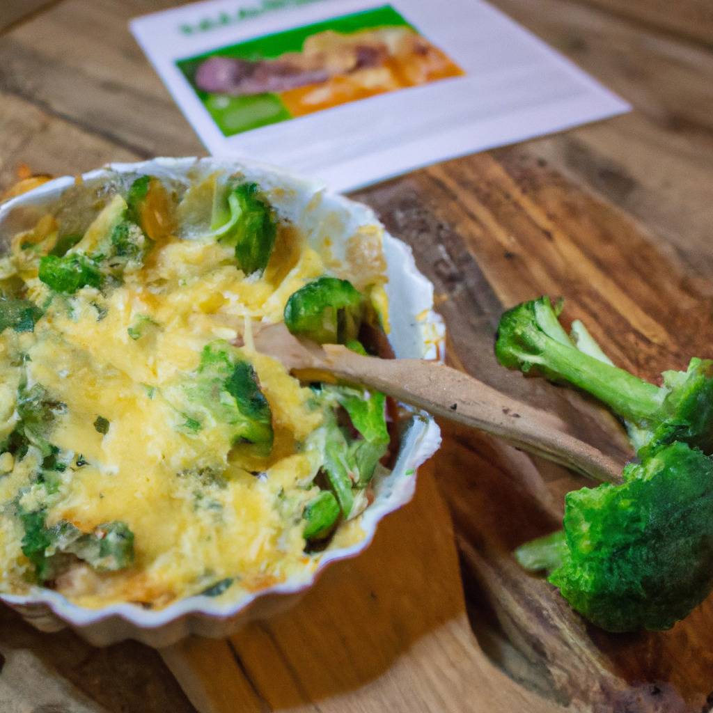 Foto che illustra la ricetta da : Gratin di broccoli e cheddar