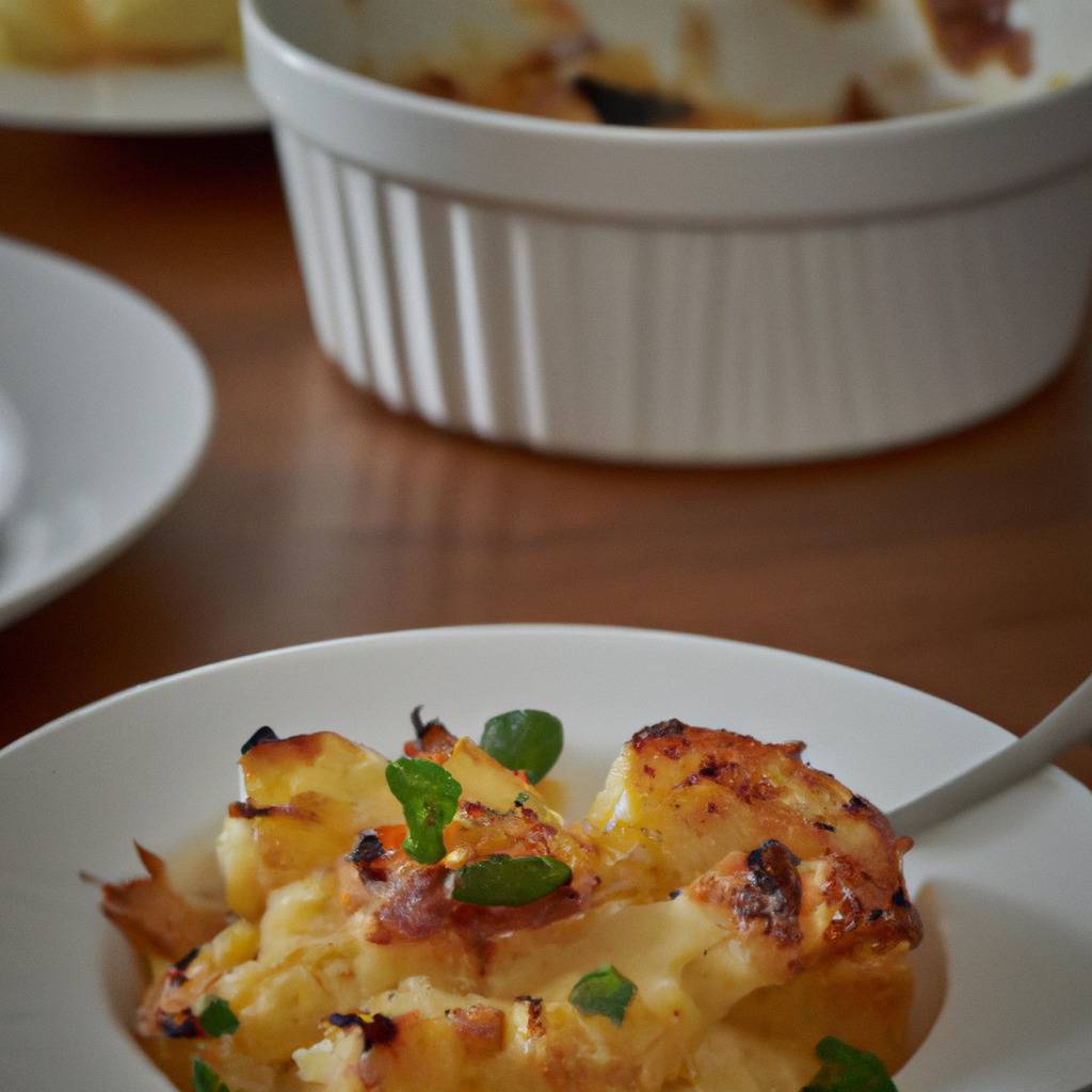 Foto que ilustra la receta de : Gratinado de coliflor y patata