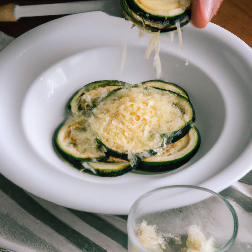 Foto que ilustra la receta de : Gratinado de calabacín y parmesano