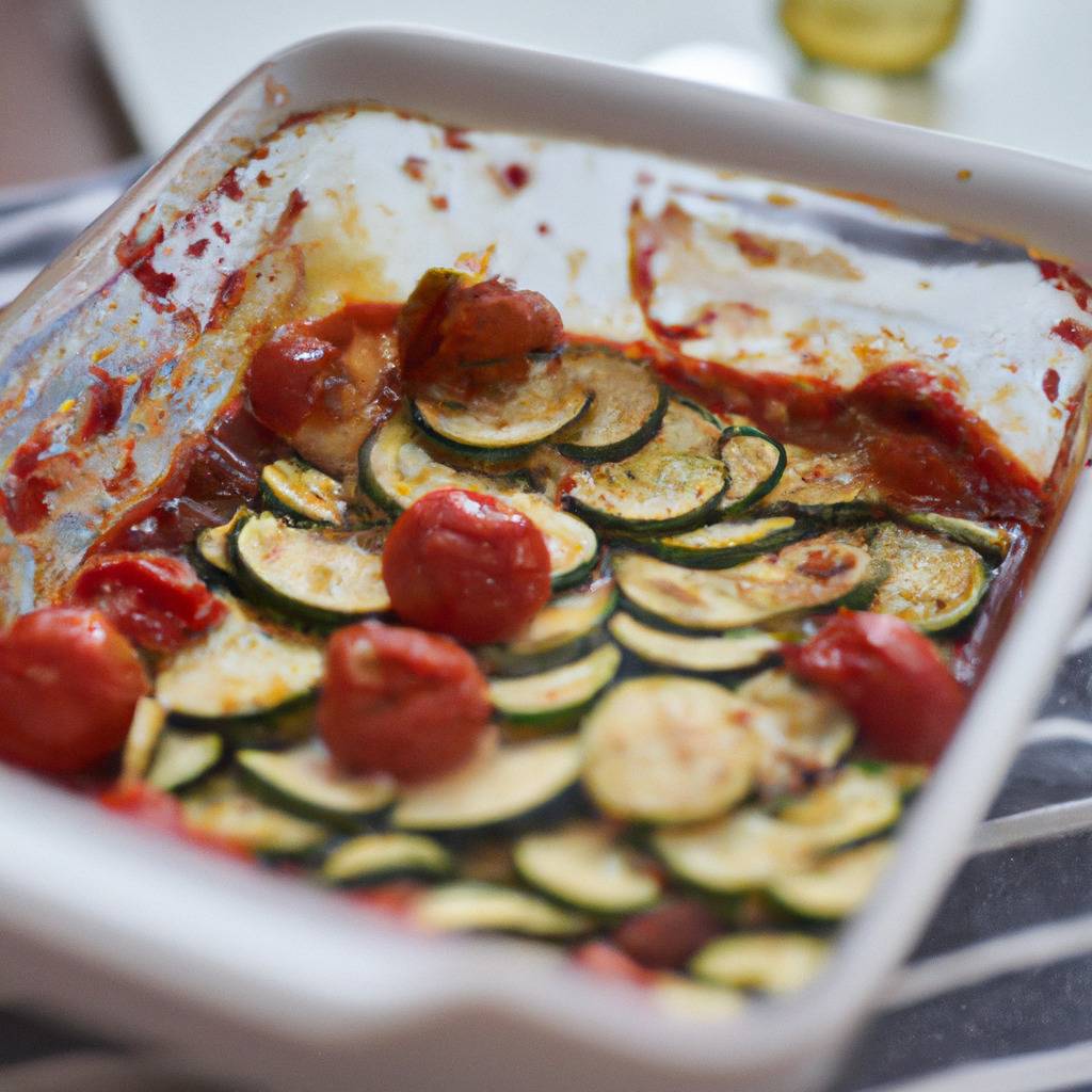 Foto que ilustra la receta de : Gratinado de calabacines y tomates