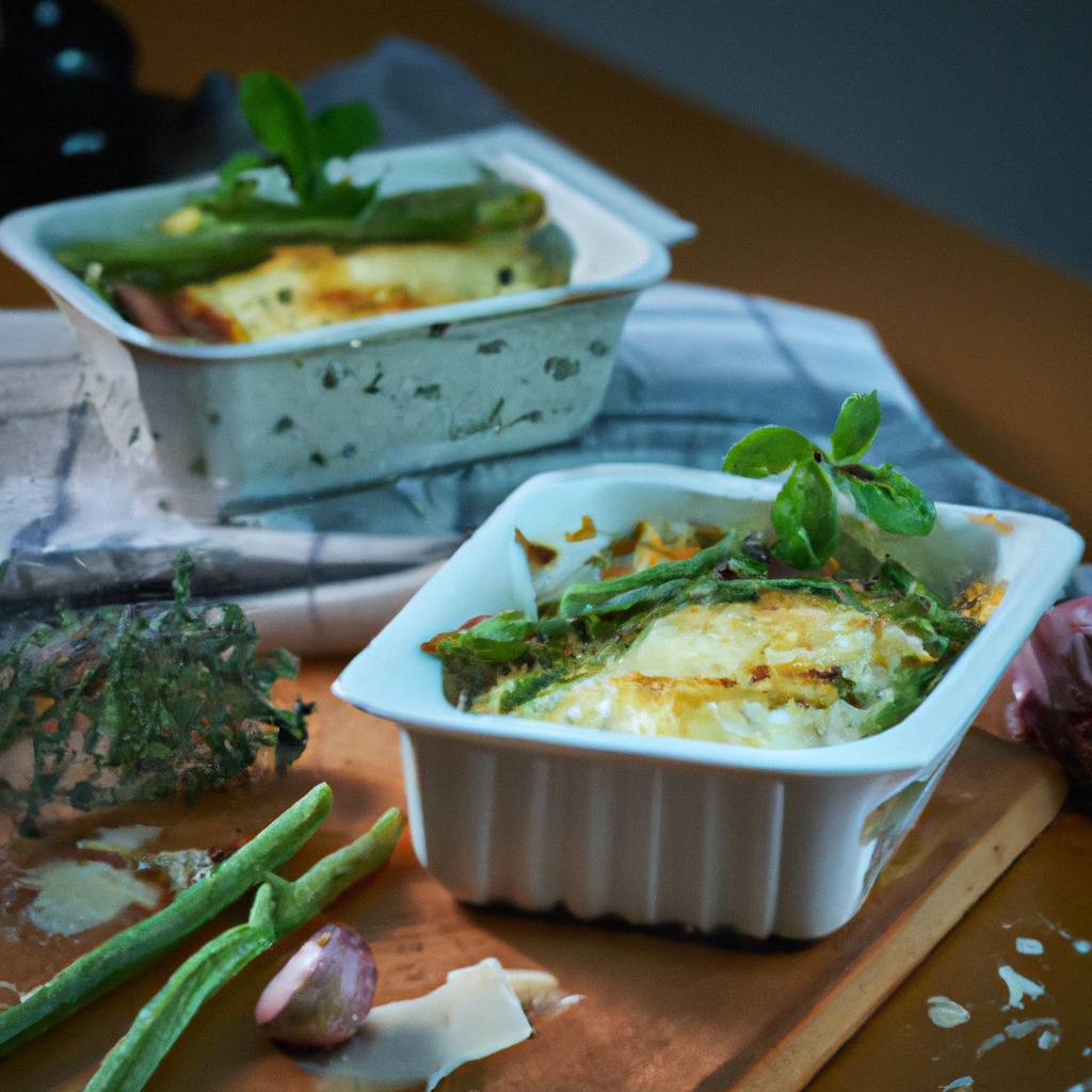 Foto que ilustra la receta de : Gratinado de judías verdes con bechamel