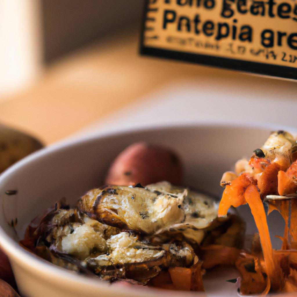 Foto que ilustra la receta de : Gratinado de boniatos y queso de cabra