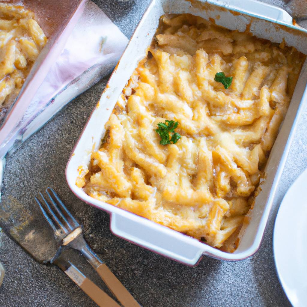 Foto que ilustra la receta de : Gratinado de pasta a los tres quesos