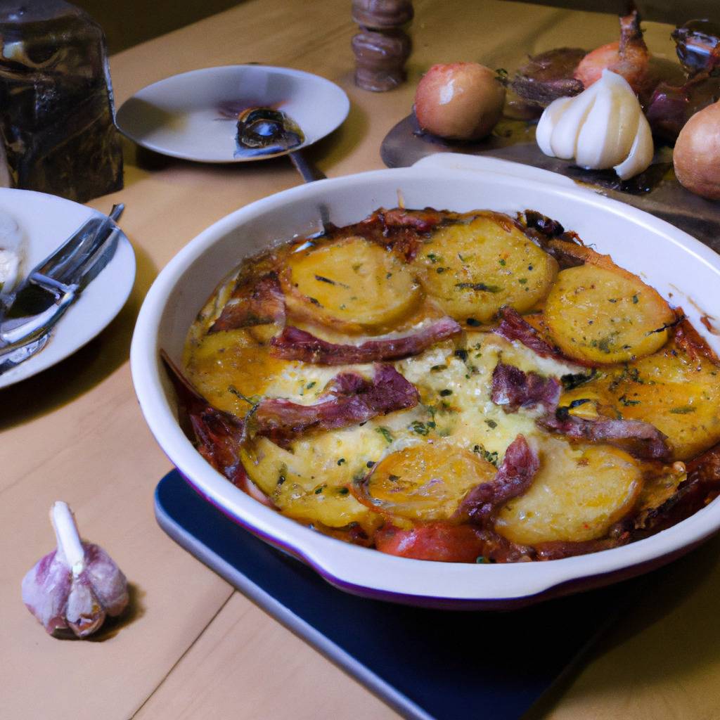 Foto che illustra la ricetta da : Gratin di patate e chorizo