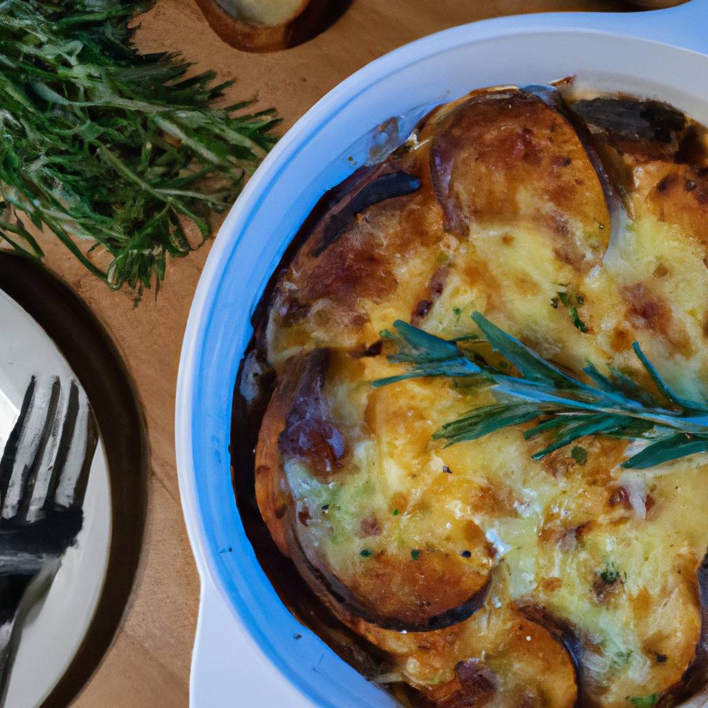 Foto que ilustra la receta de : Gratinado de patatas con hierbas provenzales