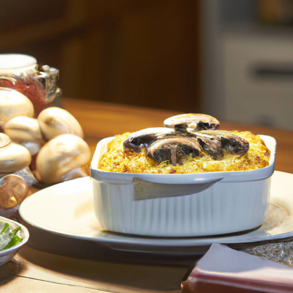 Foto che illustra la ricetta da : Gratin di riso con funghi