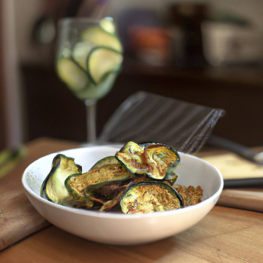 Foto che illustra la ricetta da : Guacamole con patatine di zucchine