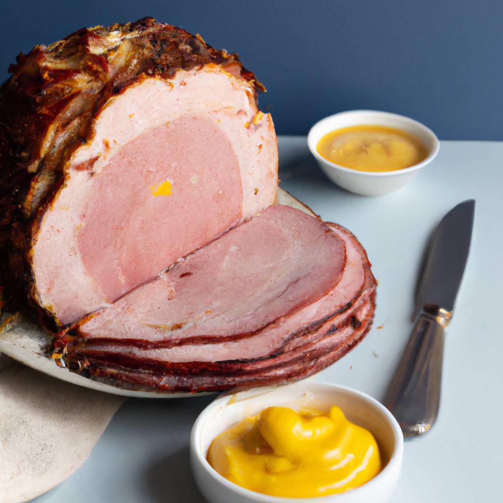 Photo illustrating the recipe from : Ham with mustard crust