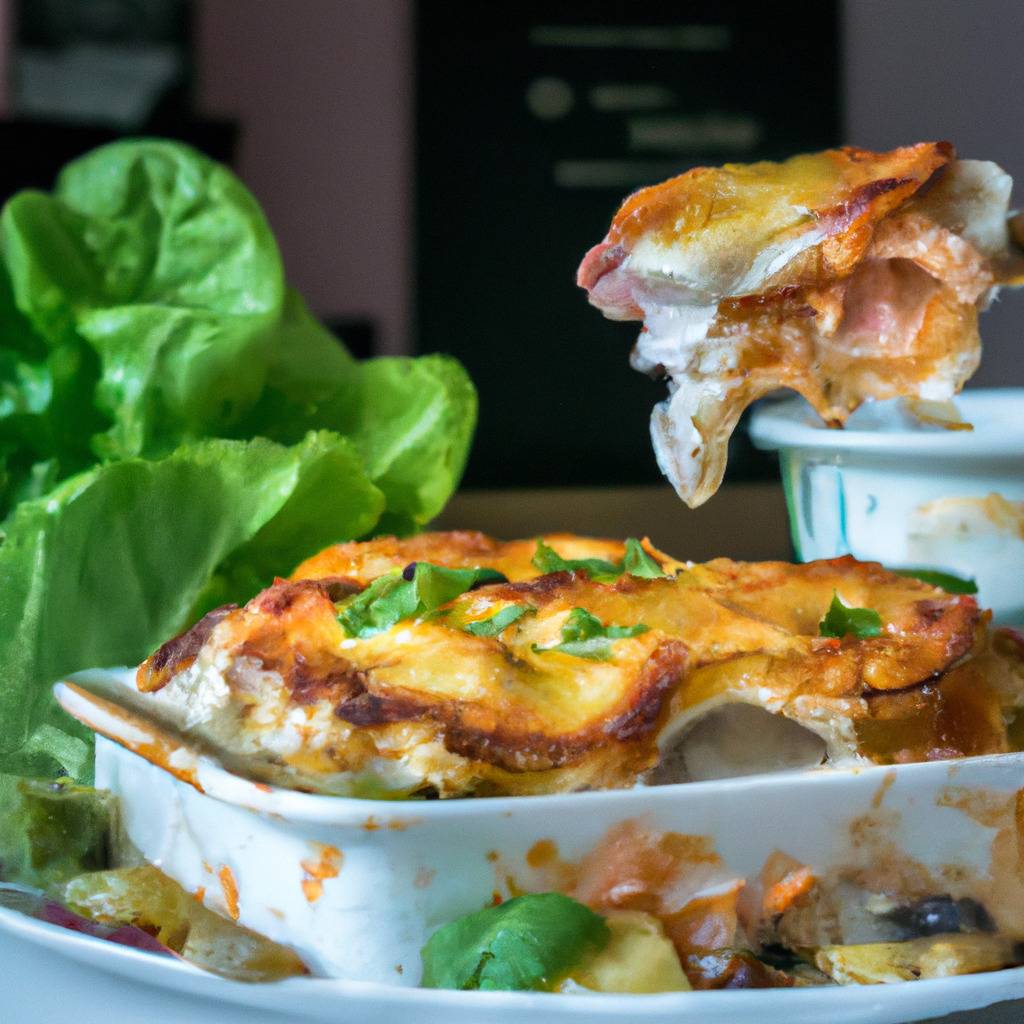 Photo illustrant la recette de : Lasagnes aux légumes et à la sauce béchamel végétalienne