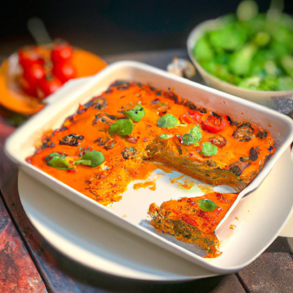 Photo illustrating the recipe from : Vegan vegetable lasagne