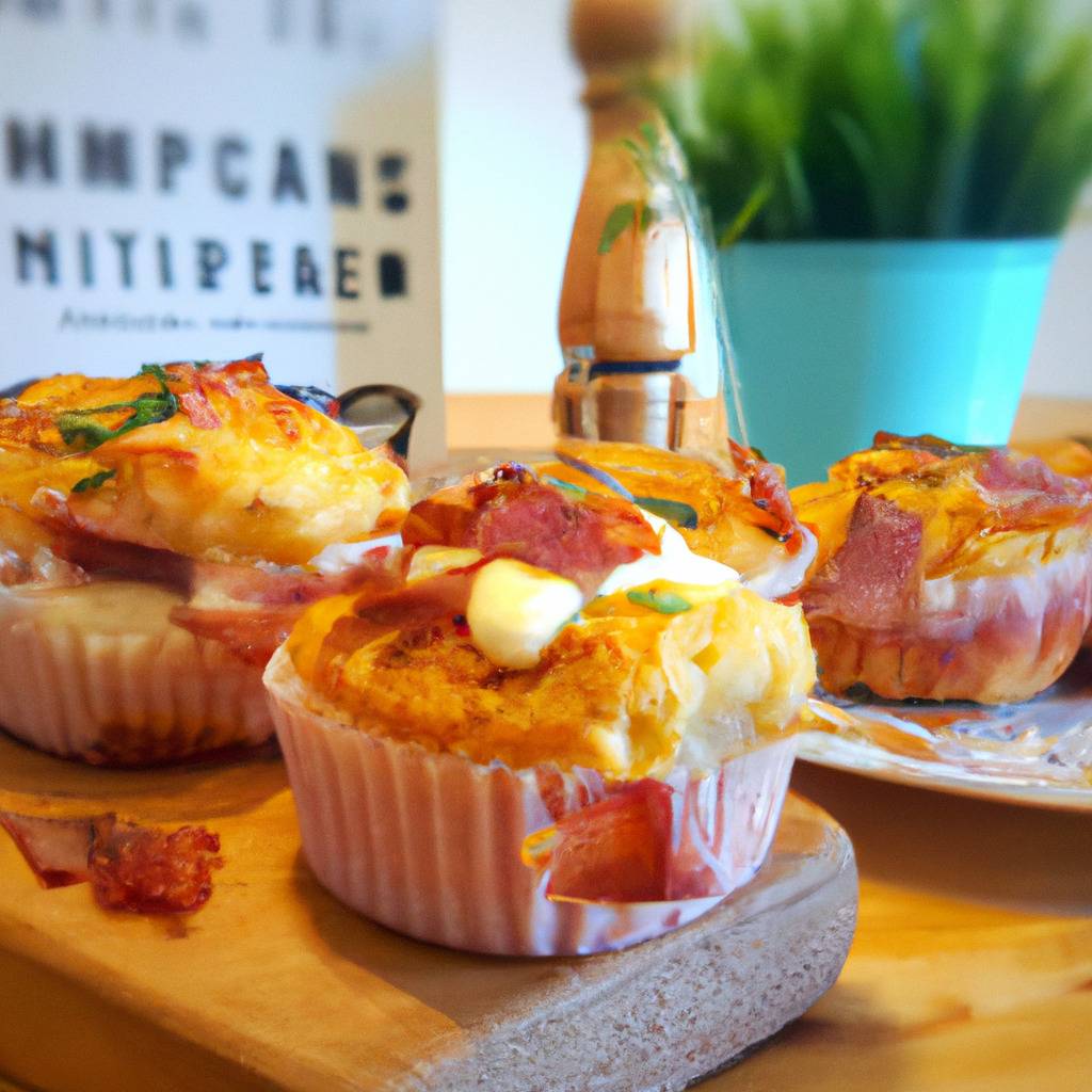 Photo illustrating the recipe from : Egg muffins with bacon and cheese