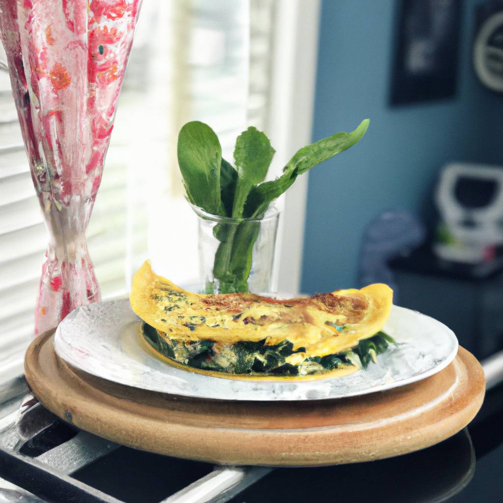 Fotografia que ilustra a receita de : Omelete de queijo e espinafres